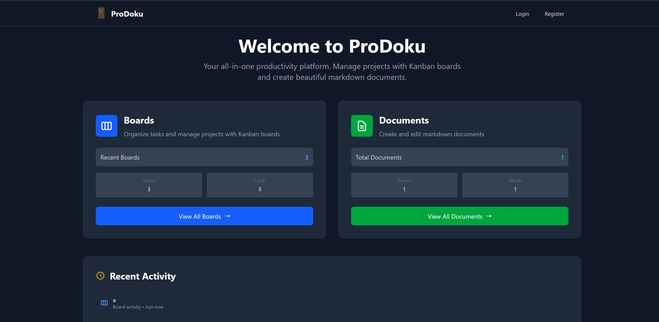 ProDoku Kanban App